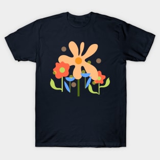 Abstract colorful flowers T-Shirt